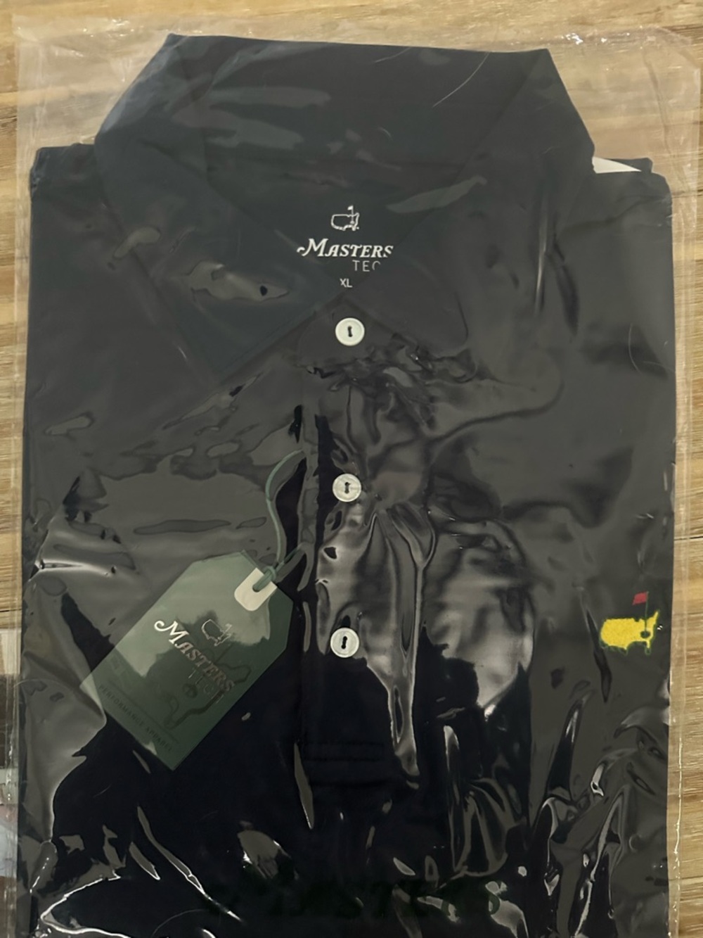 Masters Men's Polo Shirt - Black with Yellow Logo